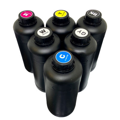 CMYKW V UV Vanish Ink для цифровой печати 1000 мл для наклейки Плоскостроительный УФ-принтер I3200 XP600 голов