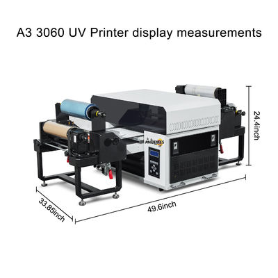 A3/A2 Двухголовый 1440dpi UV DTF чернильный принтер для пластиковой кожи
