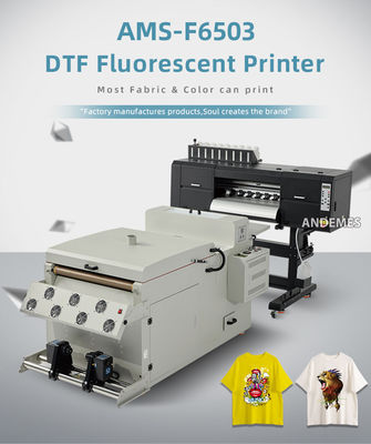 24 дюйма 9 цветов DTF T-shirt печатная машина с флуоресцентным чернилом и 3 i3200 головы