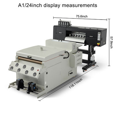 60CM 4 головы DTF Inkjet Set Тепло-трансферная печатная машина для футболки с печатной головкой I3200