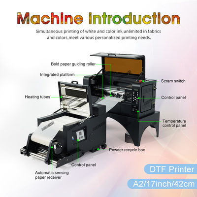 XP600 Print Head A2 DTF Transfer Printer для малого бизнеса Печать футболки 17 дюймов