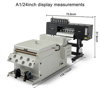 Печатная машина 60 см DTF A1 Dual I3200 Head Transfer 24 дюйма 60 см ПЭТ пленка футболка A3 DTF принтер