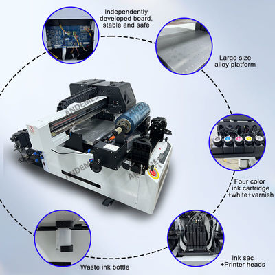 Печать на стекле с помощью УФ-принтера Epson XP600*3 Print Head в сером цвете