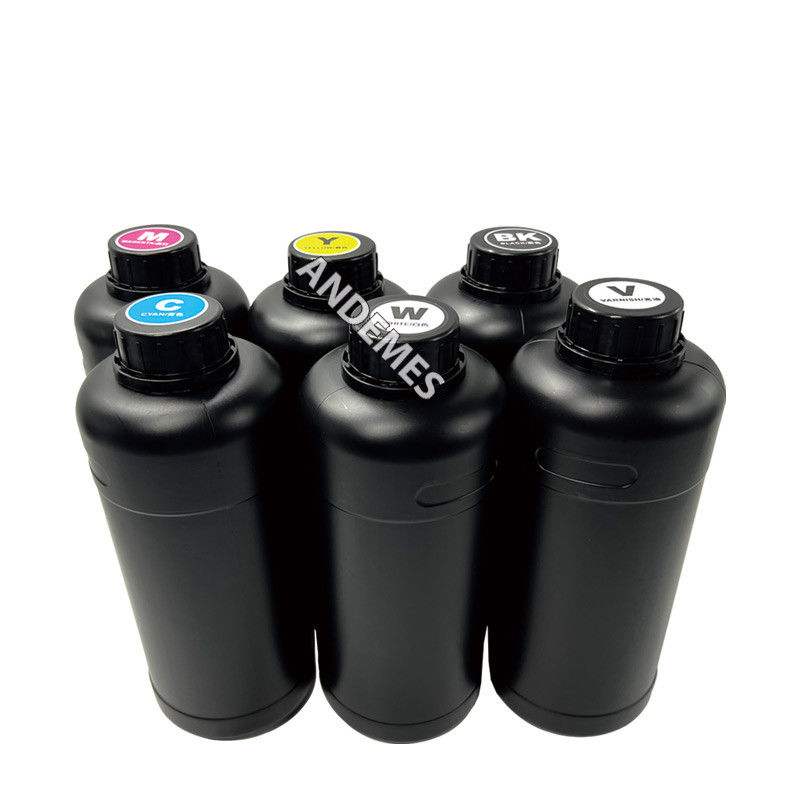 CMYKW V UV Vanish Ink для цифровой печати 1000 мл для наклейки Плоскостроительный УФ-принтер I3200 XP600 голов